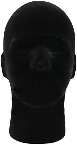 Black Foam Wig Head Stand Display Mannequin for VR Headset Mount