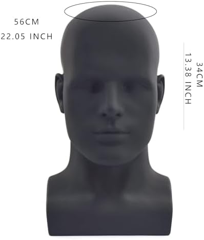 Professional PVC Male Mannequin Head for Display and Training