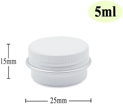 30 Pack 5 ml White Lip Balm Tins with Screw Lid