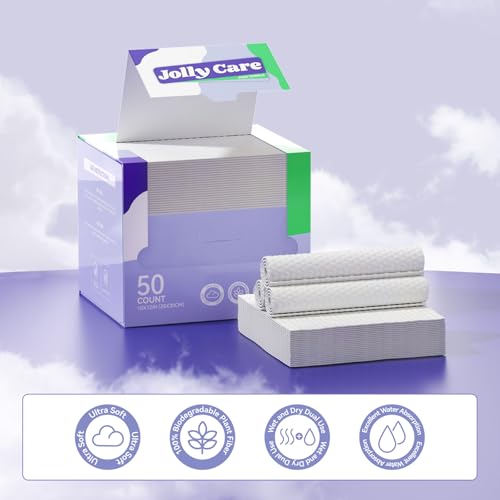 Jolly Care Disposable Face Towels 10x12 50 Count 4 Pack