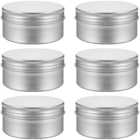 6 Pcs 27oz Aluminum Tin Cans with Screw Lid