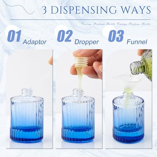 6 Pcs 30 ml Refillable Glass Cologne Bottles Set
