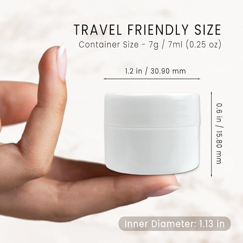 PANA Beauticom 72 Piece 7G White Plastic Jar with Foam Lid