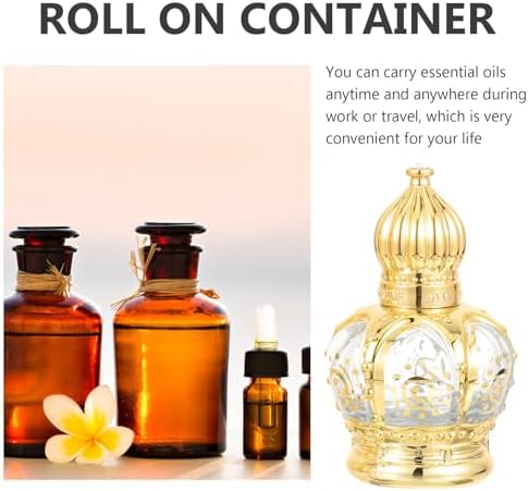 Homoyoyo 2pcs Essential Oil Glass Bottles 10ml Travel Roller Bottles