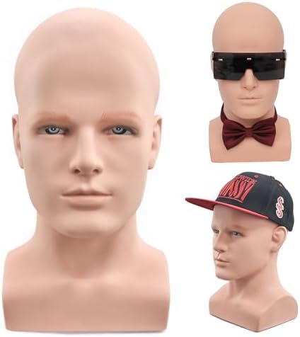 Professional PVC Male Mannequin Head for Display