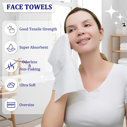Disposable Face Towel XL 10 x 12 Inches 50 Ct
