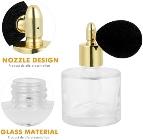 HEALLILY 50ml Gold Vintage Perfume Spray Bottle