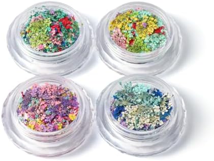 Spring Dried Flowers Nail Art Stickers Kit for Women