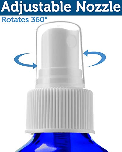 Sallys Organics 2 Pack Small Blue Glass Spray Bottles