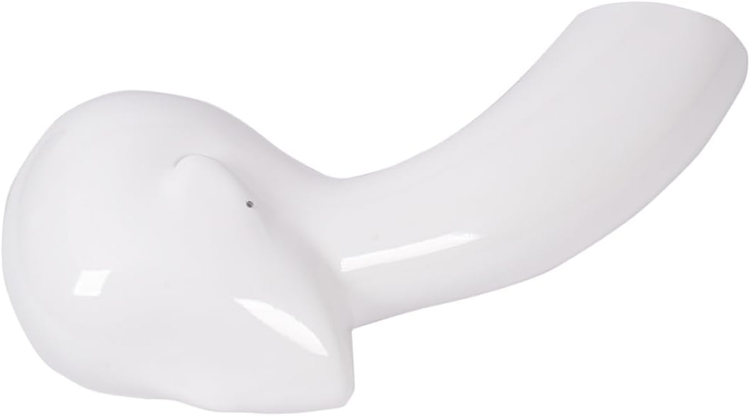 White Glossy Wall Mounted Mannequin Head for Wigs and Accessories