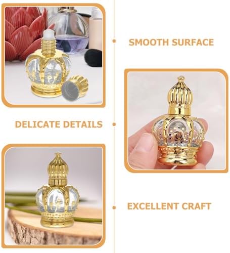 4PCS Small Glass Oil Bottles - Refillable Roller Bottles for Cosmetics and Travel