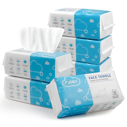AIDEA Face Towels 600 Ct Disposable Wipes for Sensitive Skin