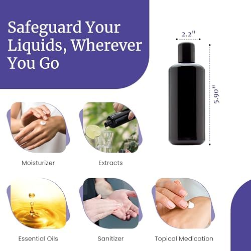 Infinity Jars 200 ML Black UV Blocking Glass Bottle