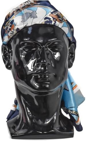 Fnnemg PVC Matte Black Male Mannequin Head Stand