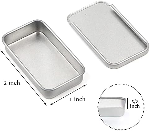 Empty Slide Top Tin Containers for Lip Balm 6 Pack