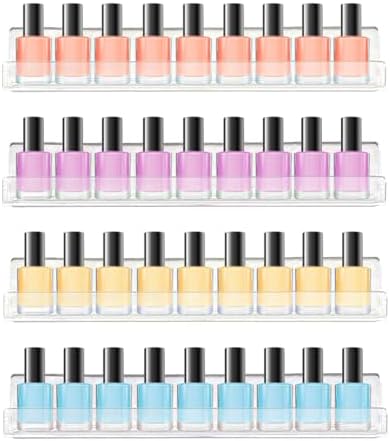 ROYALITA 4-Pack Acrylic Shelves for Nail Polish Organizer