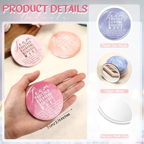 30 Pcs Team Employee Appreciation Compact Mirrors