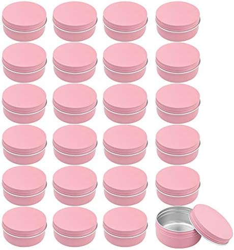 Foraineam 60 Pack 50ml Pink Screw Top Jars