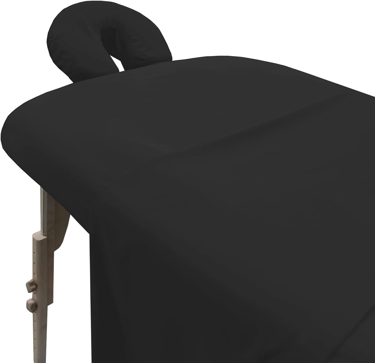LONDON LINENS Pack of 2 Massage Table Sheets 3 Piece Set - Black