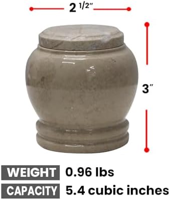 BT Marble Decorative Jar with Lid - Golden Wheat