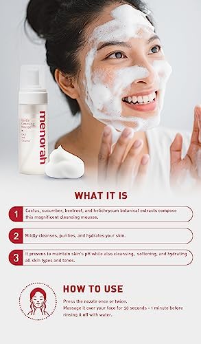 Menorah Gentle Cleansing Mousse - Hydrating Face Wash for Sensitive Skin