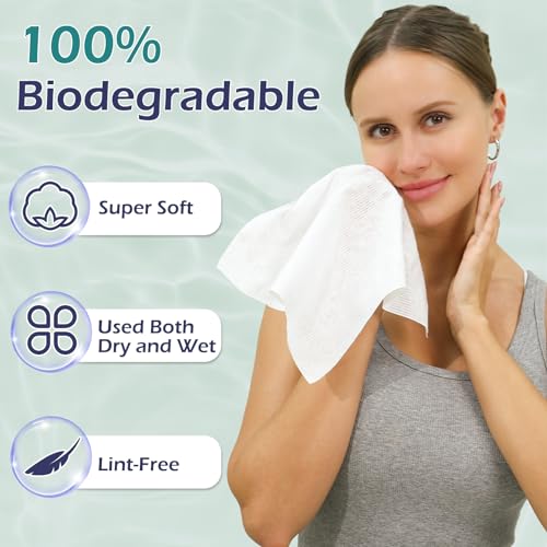 Disposable Face Towel 12x10 100 Cotton 320 Count 4 Pack
