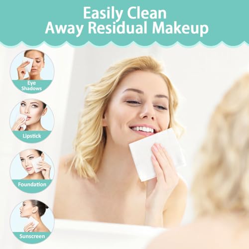 HOMEXCEL Biodegradable Face Towels 50 Count