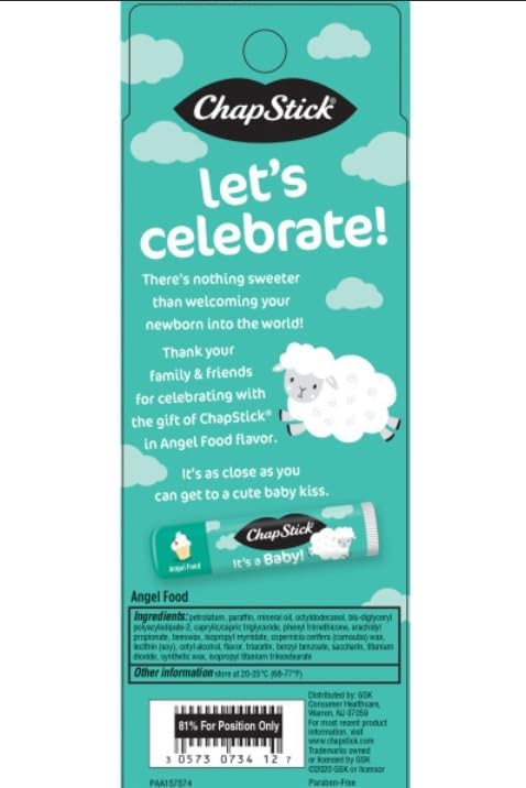 ChapStick Party Favor Lip Balm Gift Pack 10 Sticks Cream White