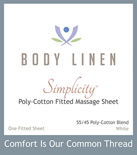 Body Linen Simplicity Massage Table Sheets - 180 Thread Count White Natural Gray