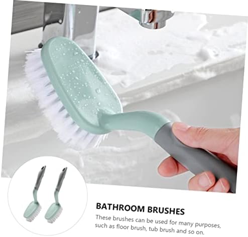 2pcs Ergonomic Floor Brush Bathtub Brush for Shower Cleaning