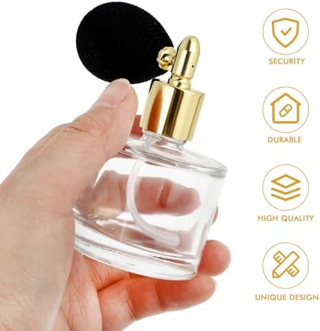 HEALLILY 50ml Gold Vintage Perfume Spray Bottle