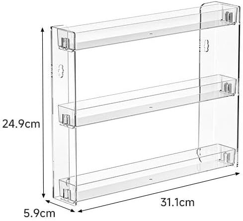 3 Layer Makeup Organizer Wall Mounted with Anti-Slip Adhesive
