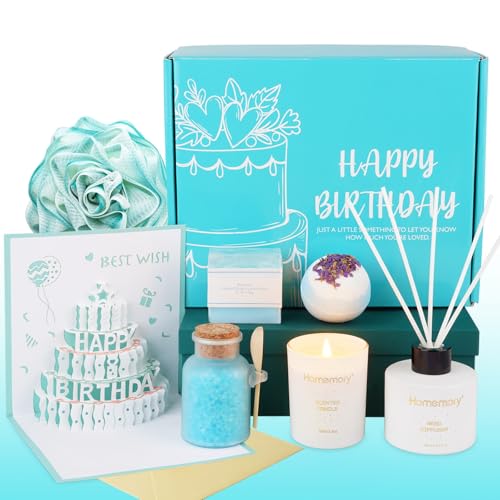 Homemory Bath Set for Women Birthday Gift with 3D Card