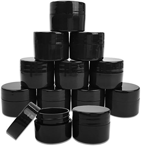 PANA Beauticom 96 Piece Black Plastic Jar Set