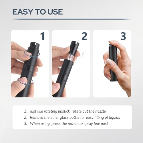Fusupak Perfume Atomizer Travel Bottle Refillable 8ml Blue