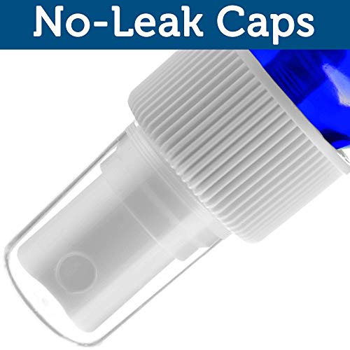 Sallys Organics 2 Pack Small Blue Glass Spray Bottles