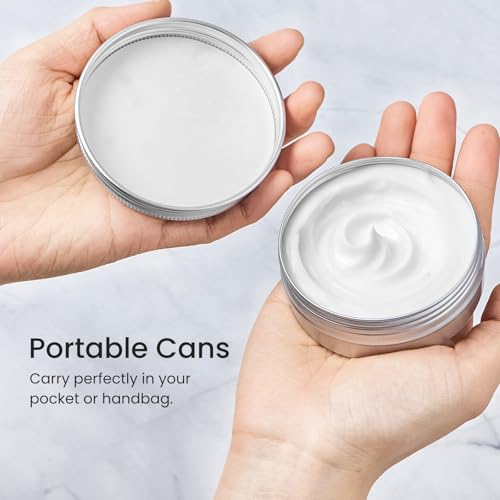 TUZAZO 24 Pack 2 Oz Aluminum Tin Cans with Screw Lid and Labels
