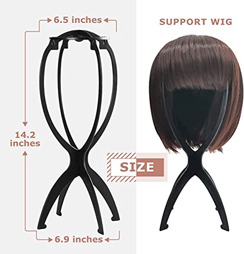 Dreamlover Wig Stand for 3 Wigs Black 142 Inch Height