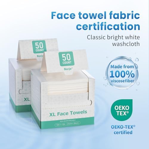 Borje Face Towels XL 100 Biobased 100 Count 2 Packs