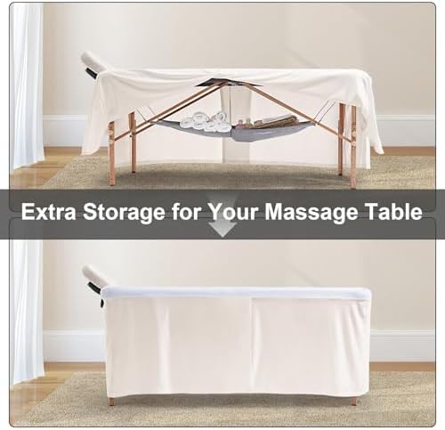 Massage Table Skirt Set 3pcs Soft Stretchable Cover for Spa and Beauty