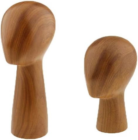 Abstract GFRP Wooden Mannequin Head Display Stand