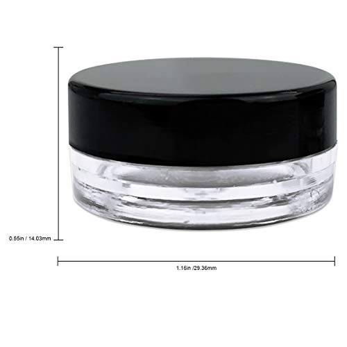 Beauticom 3G Round Jars with Black Lids - 1000pcs BPA Free