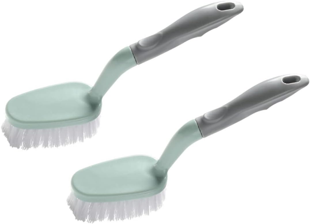 2pcs Ergonomic Floor Brush Bathtub Brush for Shower Cleaning