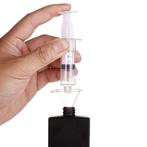 6 Pack 30ml Black Refillable Perfume Bottles with Metal Sprayer