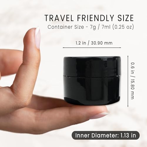 PANA Beauticom 96 Piece Black Plastic Jar Set
