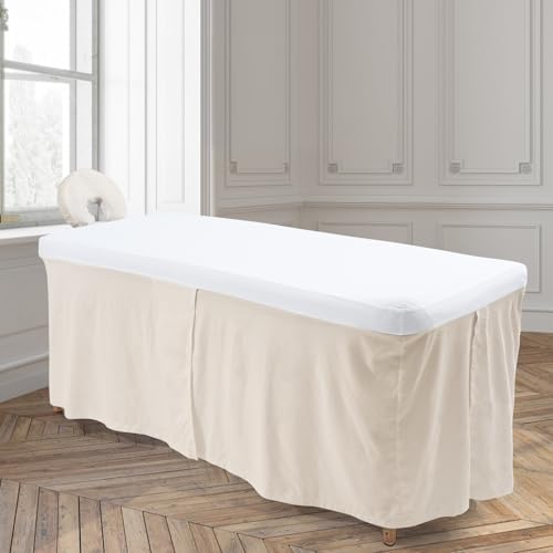 Massage Table Skirt Set 3pcs Soft Stretchable Cover for Spa and Beauty