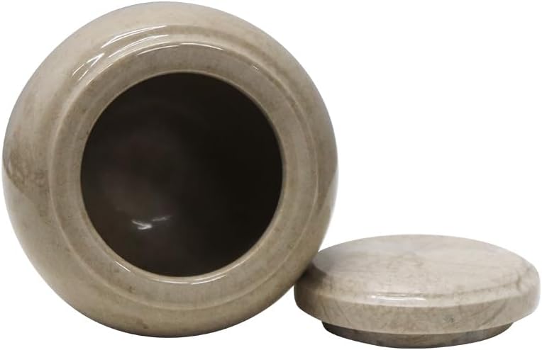 BT Marble Decorative Jar with Lid - Golden Wheat