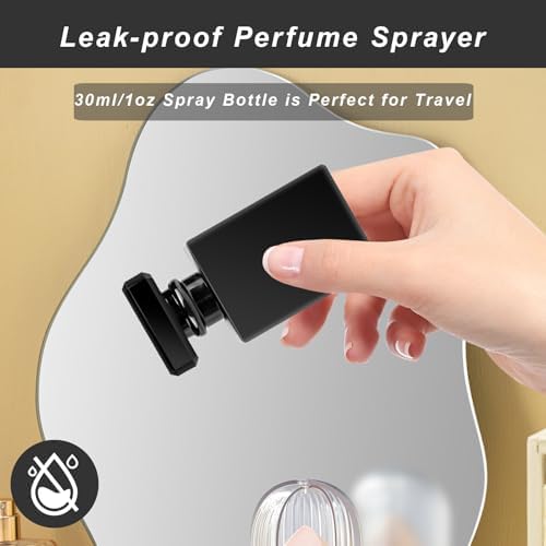 2pcs 30ml Glass Perfume Bottles Empty Refillable Travel Atomizers