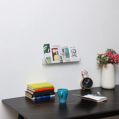 4 Pack Clear Acrylic Nail Polish Wall Shelves