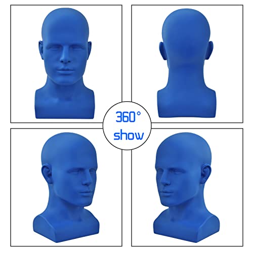 FanLin Male Mannequin Head for Wig Display